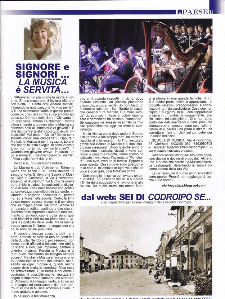 IL PAESE, magazine del Medio Friuli   novembre 2015